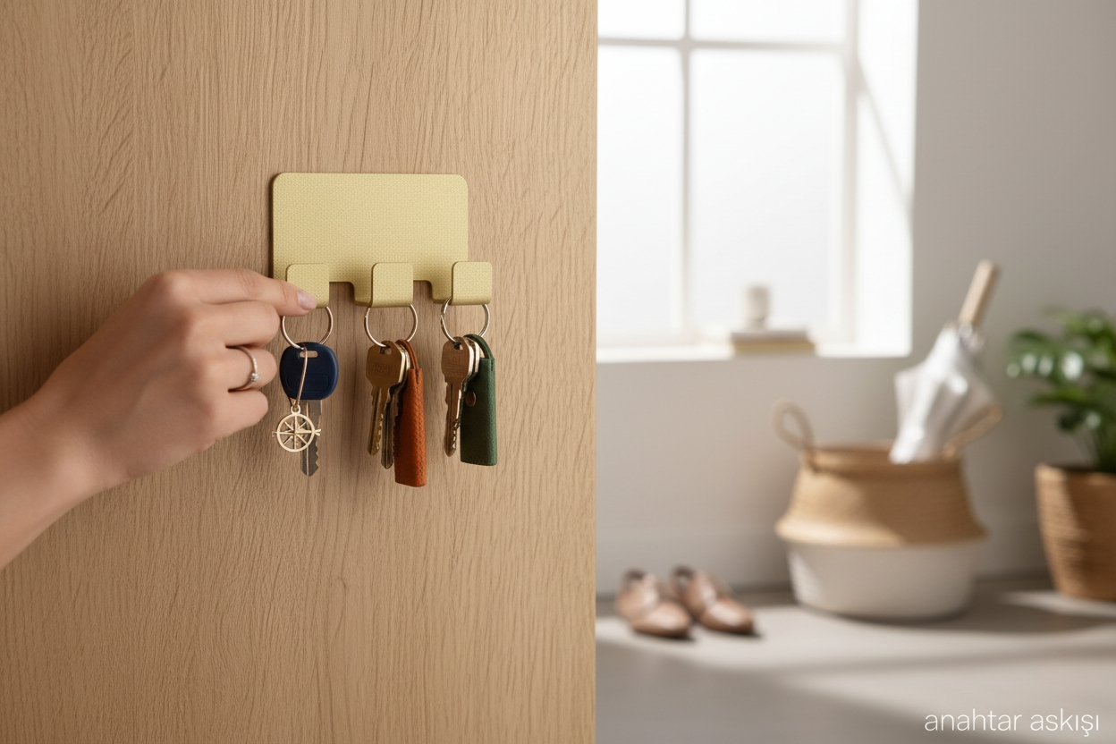 KUAS Yapışkanlı Metal Üçlü Havlu Askısı