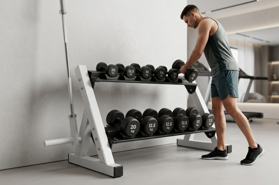 Hamton FitLine Rack 120 - İki Katlı Metal Dambıl Standı