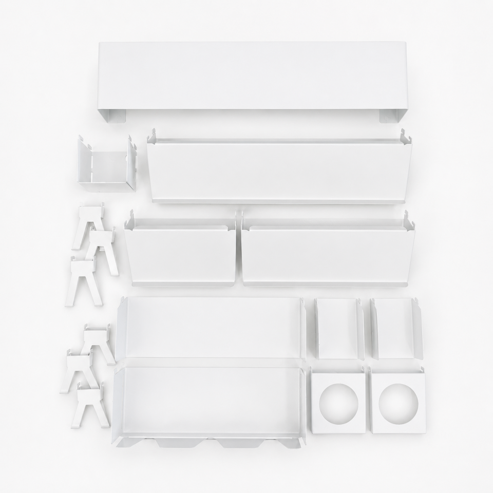 Hamton OfficeBoard Table 7050 - Metal Masa Organizeri Beyaz