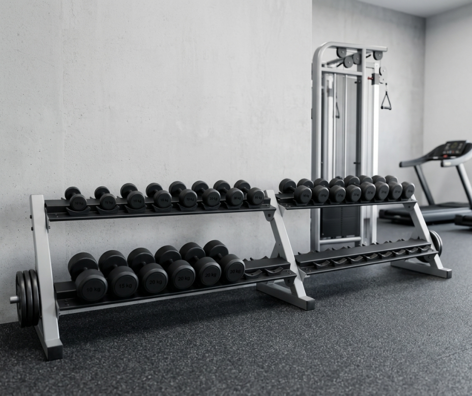 Hamton FitLine DuoRack 180 - Çift Sıralı Dambıl Standı