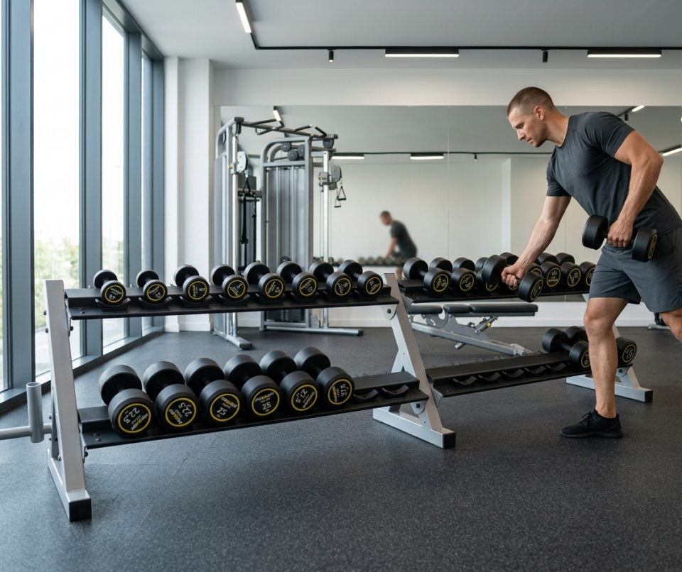 Hamton FitLine DuoRack 180 - Çift Sıralı Dambıl Standı