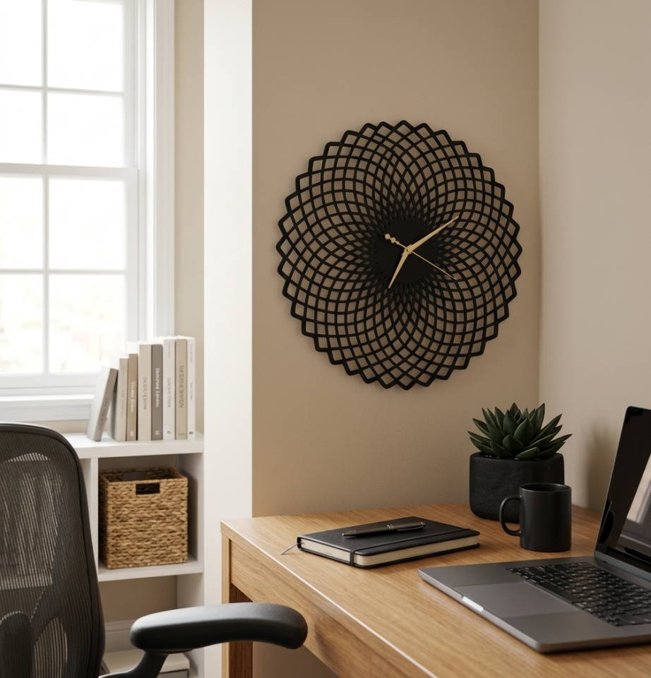 HAMTON RİTİM Örgü ST03 - Geometrik Duvar Saati