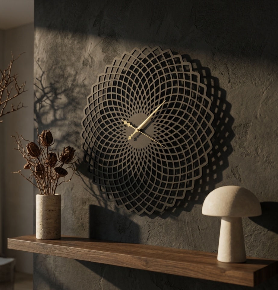 HAMTON RİTİM Örgü ST03 - Geometrik Duvar Saati
