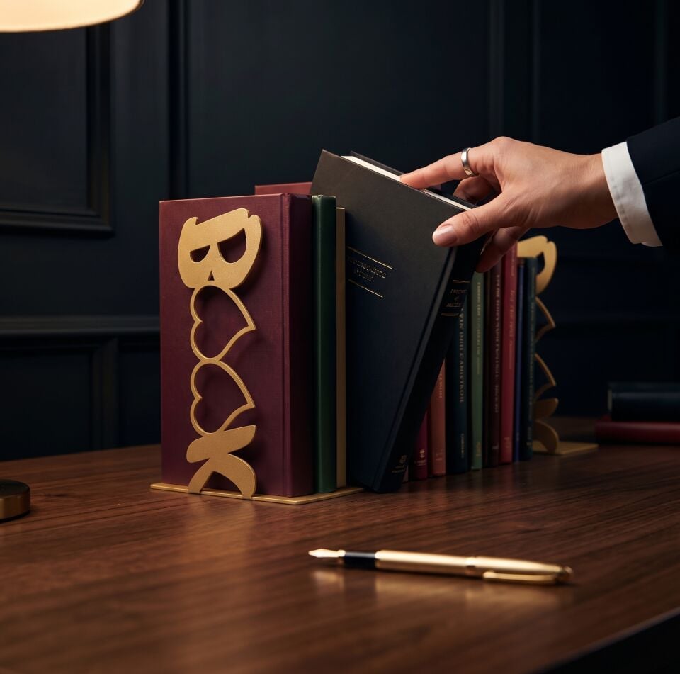 HAMTON ELKAT KT5 – Kıvrımlı BOOK Yazılı Metal Kitap Tutucu